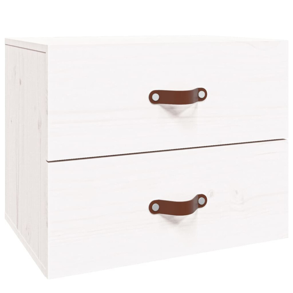 Vidaxl (White, 1) 1/2X Wall-Mounted Bedside Cabinet Floating Bedside Unit Multi Colours