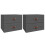 VidaXL (Grey, 2) vidaXL 1/2x Wall-mounted Bedside Cabinet Floating Bedside Unit Multi Colours 2