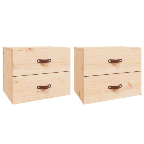 VidaXL (Brown, 2) vidaXL 1/2x Wall-mounted Bedside Cabinet Floating Bedside Unit Multi Colours