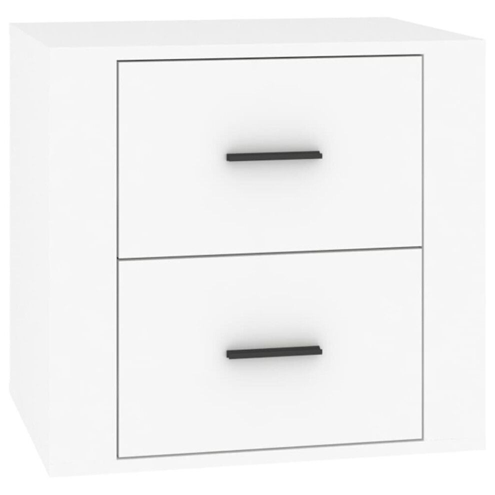 (White) vidaXL Bedside Cabinet Nightstand Side Table Telephone Stand Multi Colours