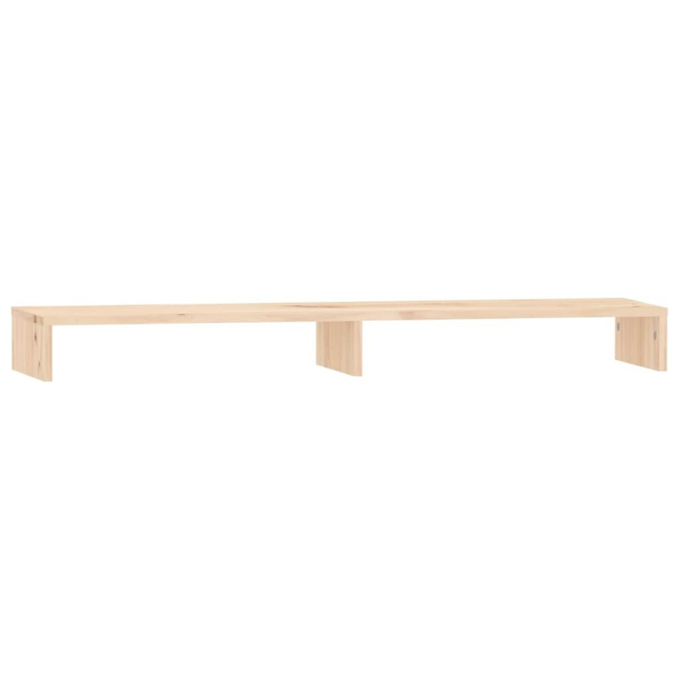 (, 100 X 27 X 10 Cm) Vidaxl Solid Wood Pine Monitor Stand Multi Colours 100X27x10 Cm/50X27x10 Cm Brown 8720845579326