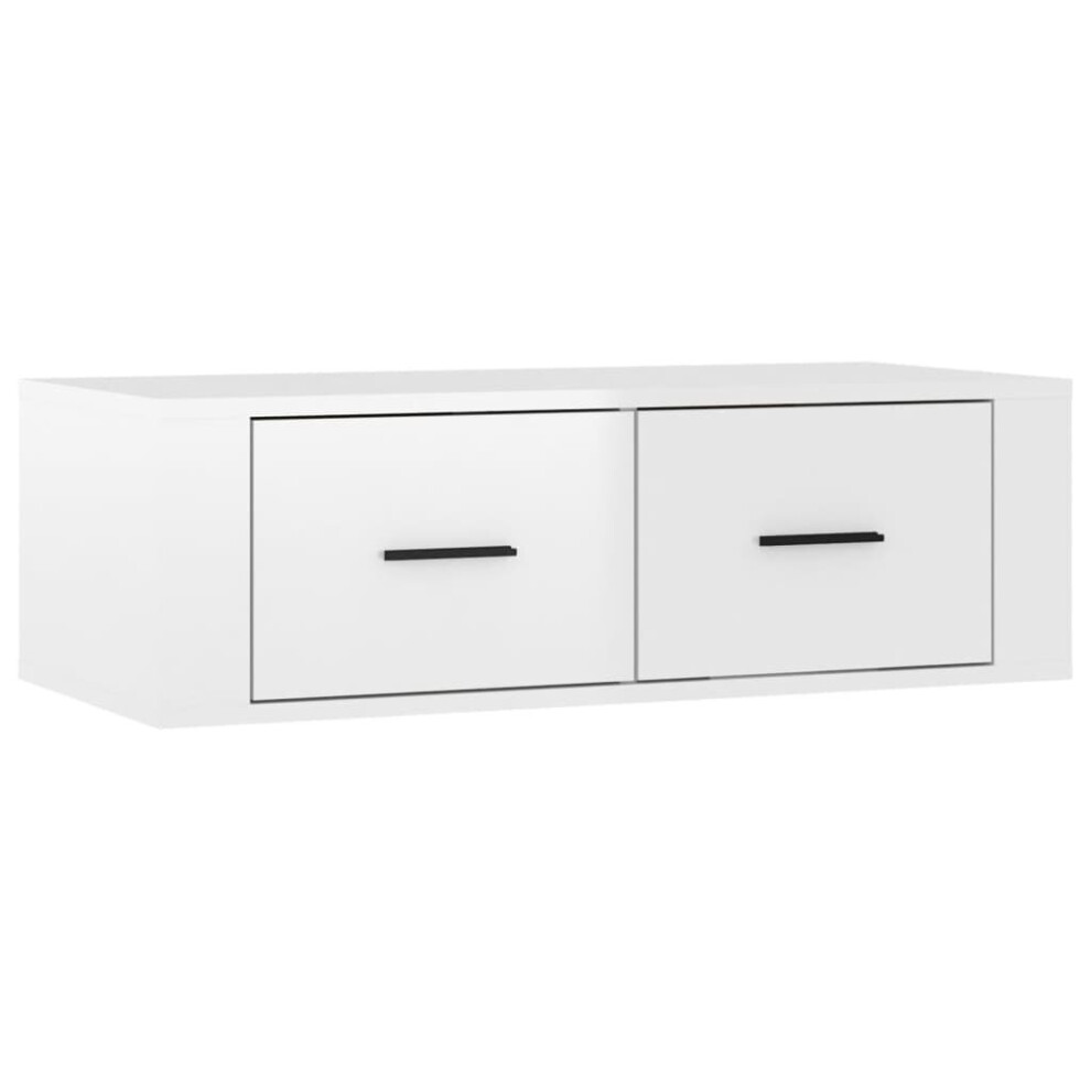 (High gloss white) vidaXL Hanging TV Cabinet Engineered Wood Sideboard Hifi TV Unit Multi Colours