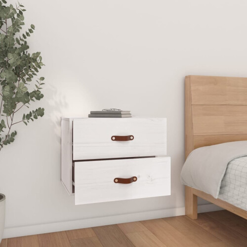 VidaXL (White, 1) vidaXL 1/2x Wall-mounted Bedside Cabinet Floating Bedside Unit Multi Colours 2