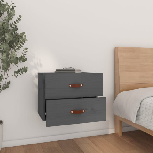 VidaXL (Grey, 2) vidaXL 1/2x Wall-mounted Bedside Cabinet Floating Bedside Unit Multi Colours 2