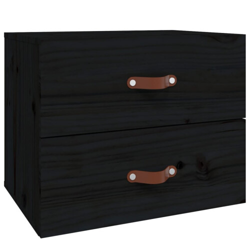 VidaXL (Black, 1) vidaXL 1/2x Wall-mounted Bedside Cabinet Floating Bedside Unit Multi Colours
