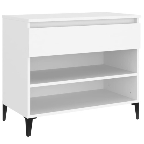 VidaXL (White) vidaXL Shoe Cabinet Engineered Wood Storage Rack Unit Stand Multi Colours