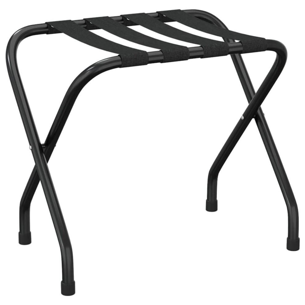 Vidaxl Black (, 56 X X 49 Cm) Luggage Rack With Backrest / And Silver 56X39x52/56X40x49 Cm Size 40