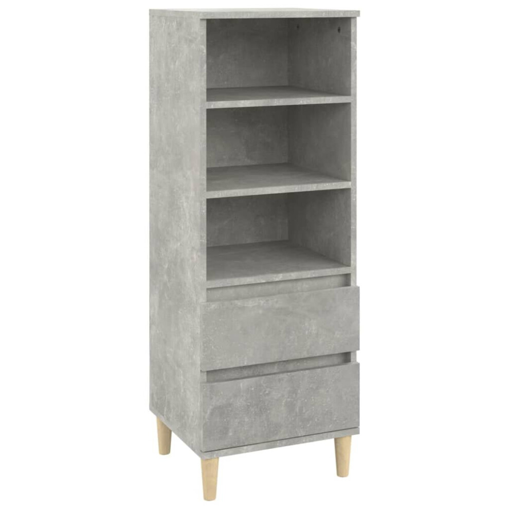 (Concrete grey) vidaXL Highboard Engineered Wood High Sideboard Buffet Cabinet Multi Colours