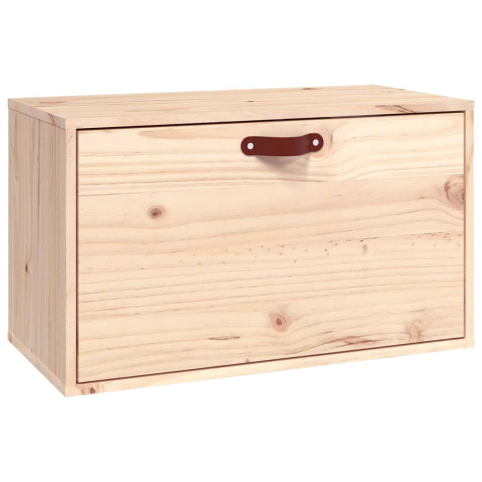 (Brown) vidaXL Solid Wood Pine Wall Cabinet Wooden Floating Wall Unit Multi Colours