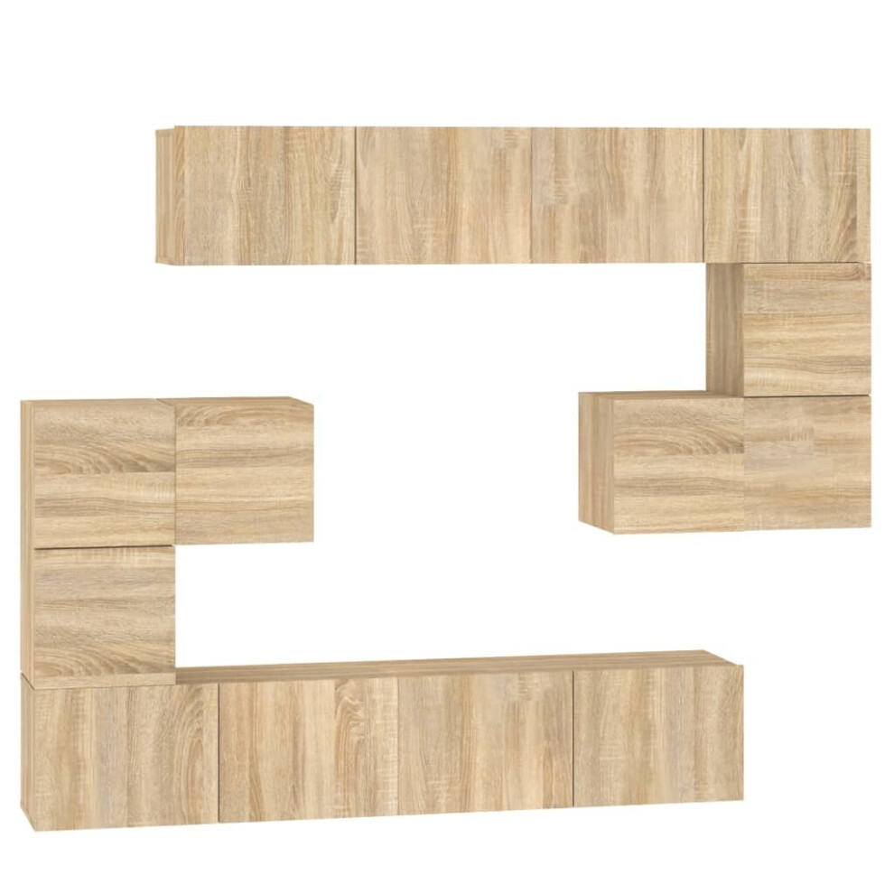 Vidaxl (Sonoma Oak, 60 X 30 X 30 Cm (W X D X H)) Wall-Mounted Tv Cabinet Engineered Wood Multi Colours 100/80X30x30 Cm