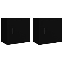 (Black, 2 x Bedside cabinet) vidaXL 1/2x Wall-mounted Bedside Cabinet Floating Nightstand Multi Colours
