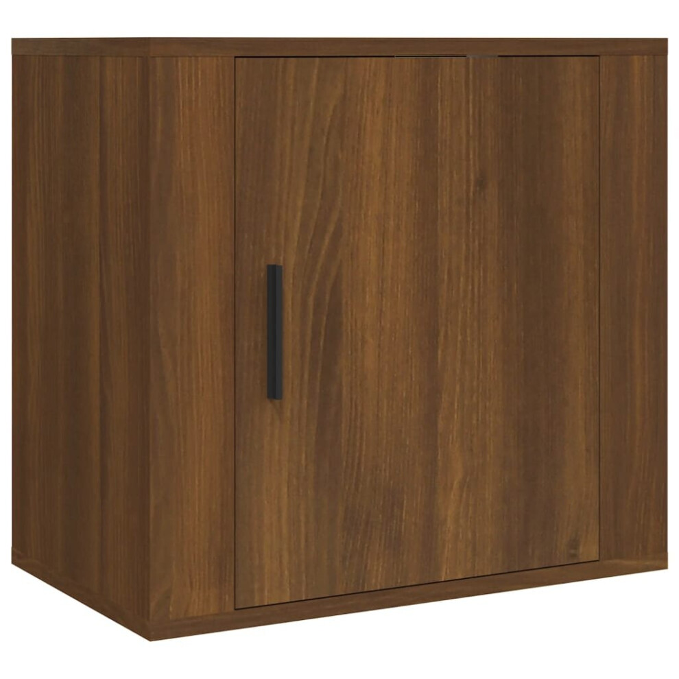 Vidaxl (Brown Oak, 1 X Bedside Cabinet) 1/2X Wall-Mounted Bedside Cabinet Floating Nightstand Multi Colours