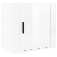 (High gloss white, 1 x Bedside cabinet) vidaXL 1/2x Wall-mounted Bedside Cabinet Floating Nightstand Multi Colours