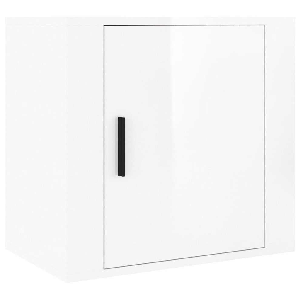 Vidaxl (High Gloss White, 1 X Bedside Cabinet) 1/2X Wall-Mounted Bedside Cabinet Floating Nightstand Multi Colours