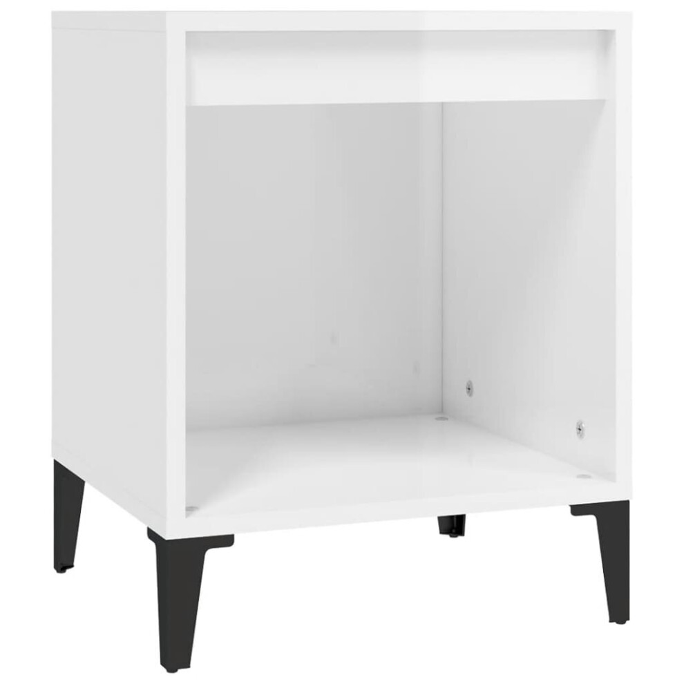 Vidaxl (High Gloss White, 1 X Bedside Cabinet) 1/2X Bedside Cabinet White Nightstand Telephone Stand Multi Colours