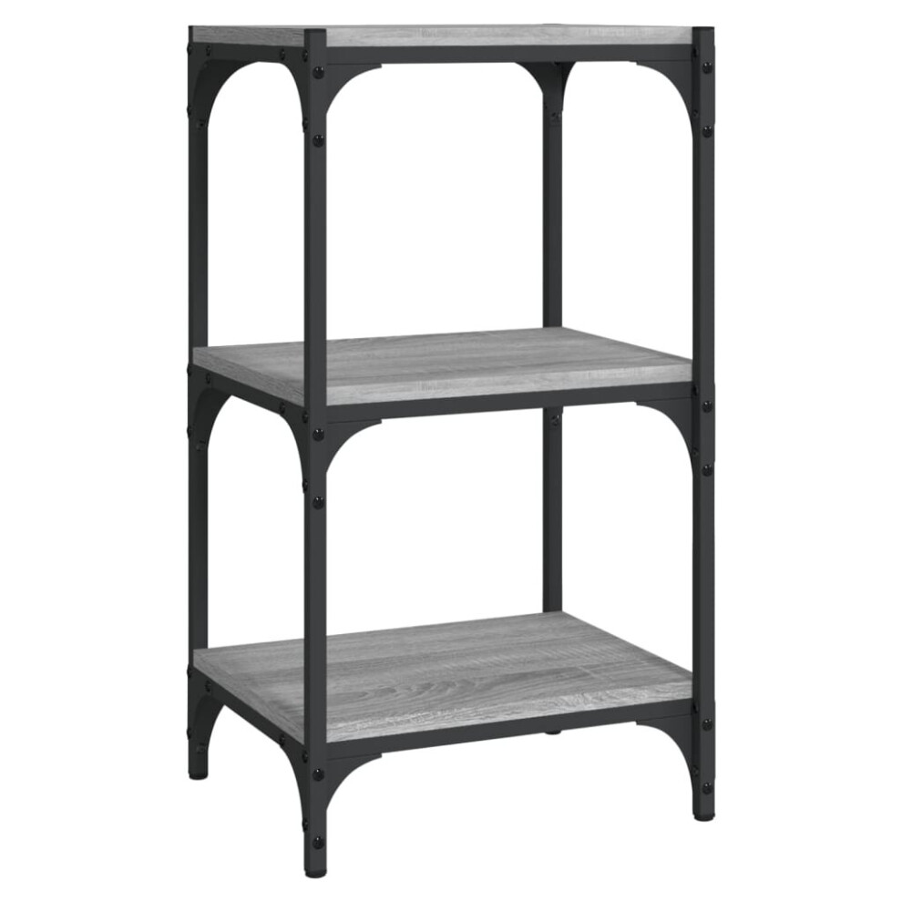 Vidaxl ( Sonoma, 40 X 33 X 70.5 Cm) Book Cabinet Engineered Wood And Steel Media Rack Multi Colours/Sizes Grey