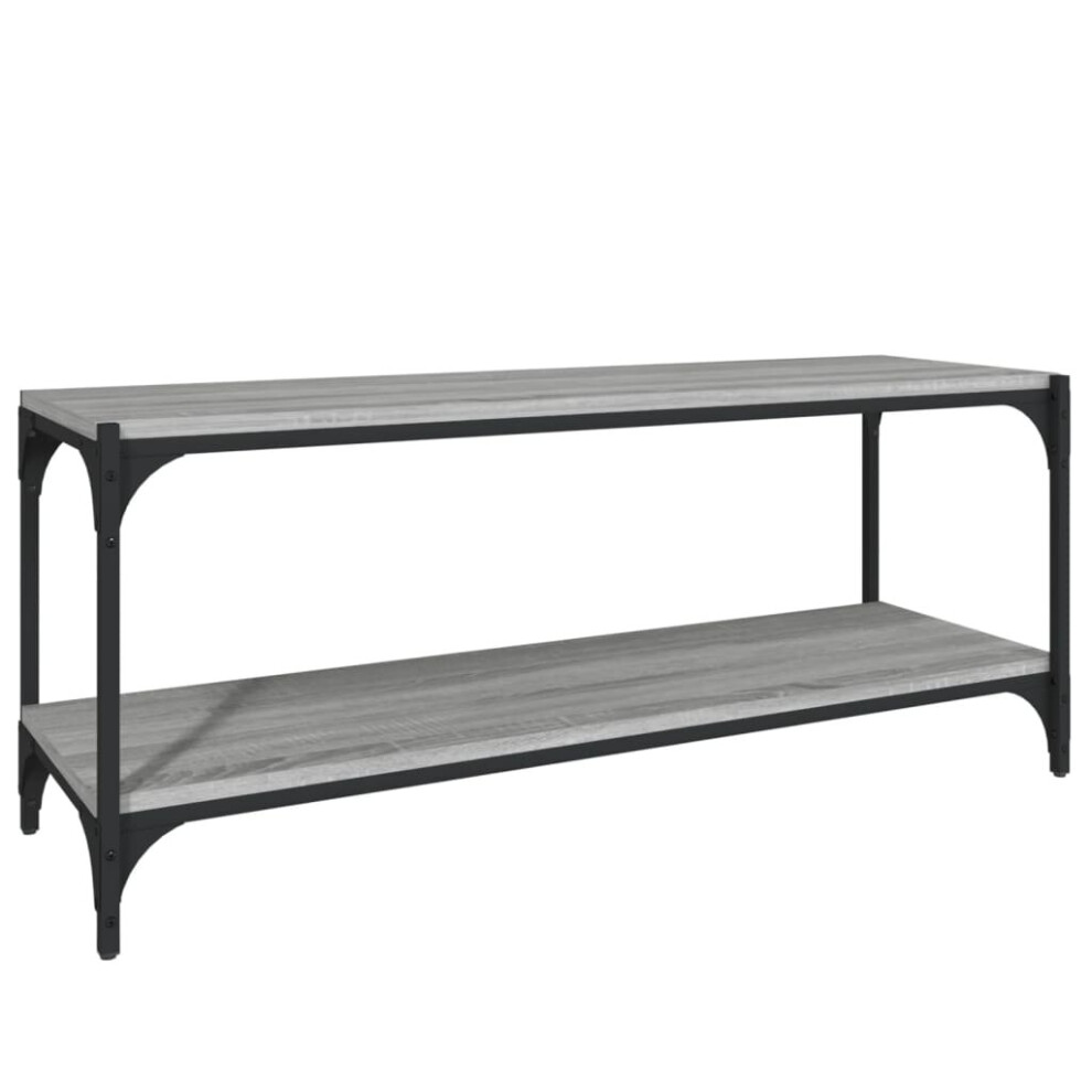 Vidaxl (Grey Sonoma, 100 X 33 X 41 Cm) Tv Cabinet Engineered Wood And Steel Media Unit Multi Colours/Sizes