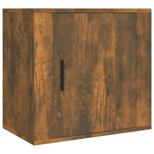(Smoked oak, 1 x Bedside cabinet) vidaXL 1/2x Wall-mounted Bedside Cabinet Floating Nightstand Multi Colours