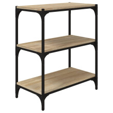 (Sonoma oak, 60 x 33 x 70.5 cm) vidaXL Book Cabinet Engineered Wood and Steel Media Rack Multi Colours/Sizes