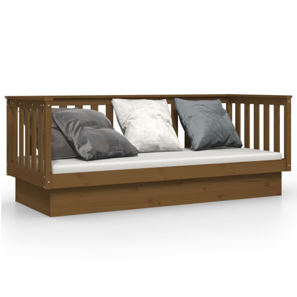 Vidaxl (Honey Brown, 75 X 190 Cm) Solid Wood Pine Day Bed Wooden Sofa Occasional Bed Multi Colours/Sizes