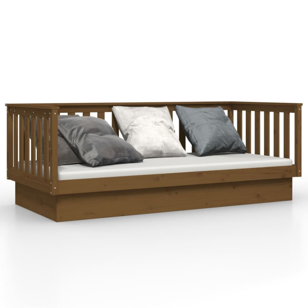 Vidaxl (Honey Brown, 100 X 200 Cm) Solid Wood Pine Day Bed Wooden Sofa Occasional Bed Multi Colours/Sizes