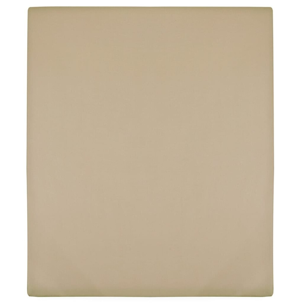 Vidaxl (Taupe, 140 X 200 Cm/1) 1/2X Jersey Fitted Sheet Cotton Bedding Blanket Multi Colours/Sizes