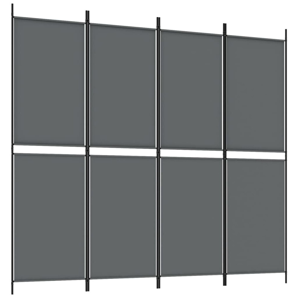 Vidaxl (Anthracite, 200 X 180 Cm) Room Divider Privacy Screen Paravent Dressing Room Partition Fabric Grey