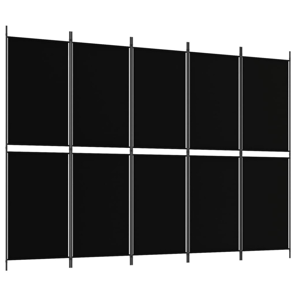Vidaxl (Black, 250 X 180 Cm) Room Divider Privacy Screen Paravent Dressing Room Partition Fabric