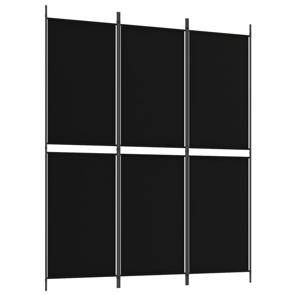 Vidaxl (, 150 X 180 Cm) Room Divider Privacy Screen Paravent Dressing Room Partition Fabric Black
