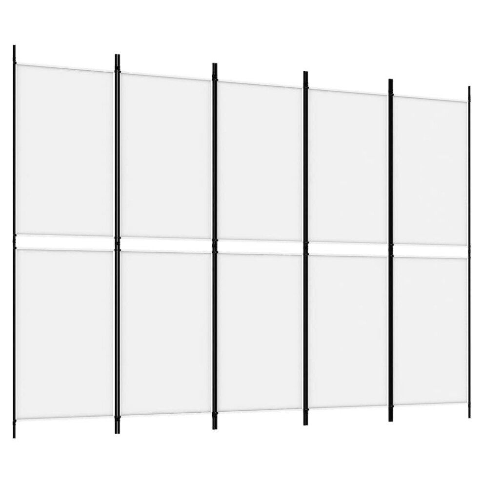 Vidaxl (, 250 X 180 Cm) Room Divider Privacy Screen Paravent Dressing Room Partition Fabric White