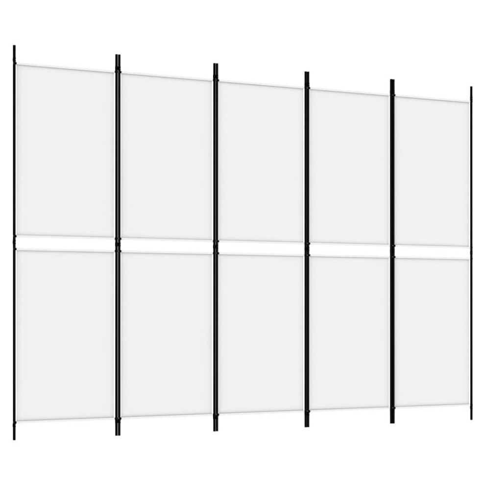 (White, 250 x 180 cm) vidaXL Room Divider Privacy Screen Paravent Dressing Room Partition Fabric