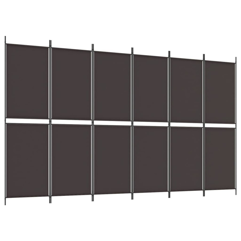 Vidaxl (Brown, 300 X 180 Cm) Room Divider Privacy Screen Paravent Dressing Room Partition Fabric