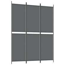 vidaXL 3-tlg. Paravent Anthrazit 150x200 cm Stoff