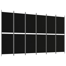 (Black, 300 x 180 cm) vidaXL Room Divider Privacy Screen Paravent Dressing Room Partition Fabric
