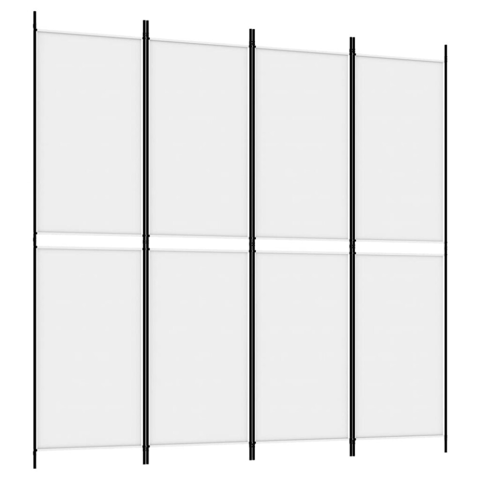 Vidaxl (White, 200 X 200 Cm) Room Divider Privacy Screen Paravent Dressing Room Partition Fabric