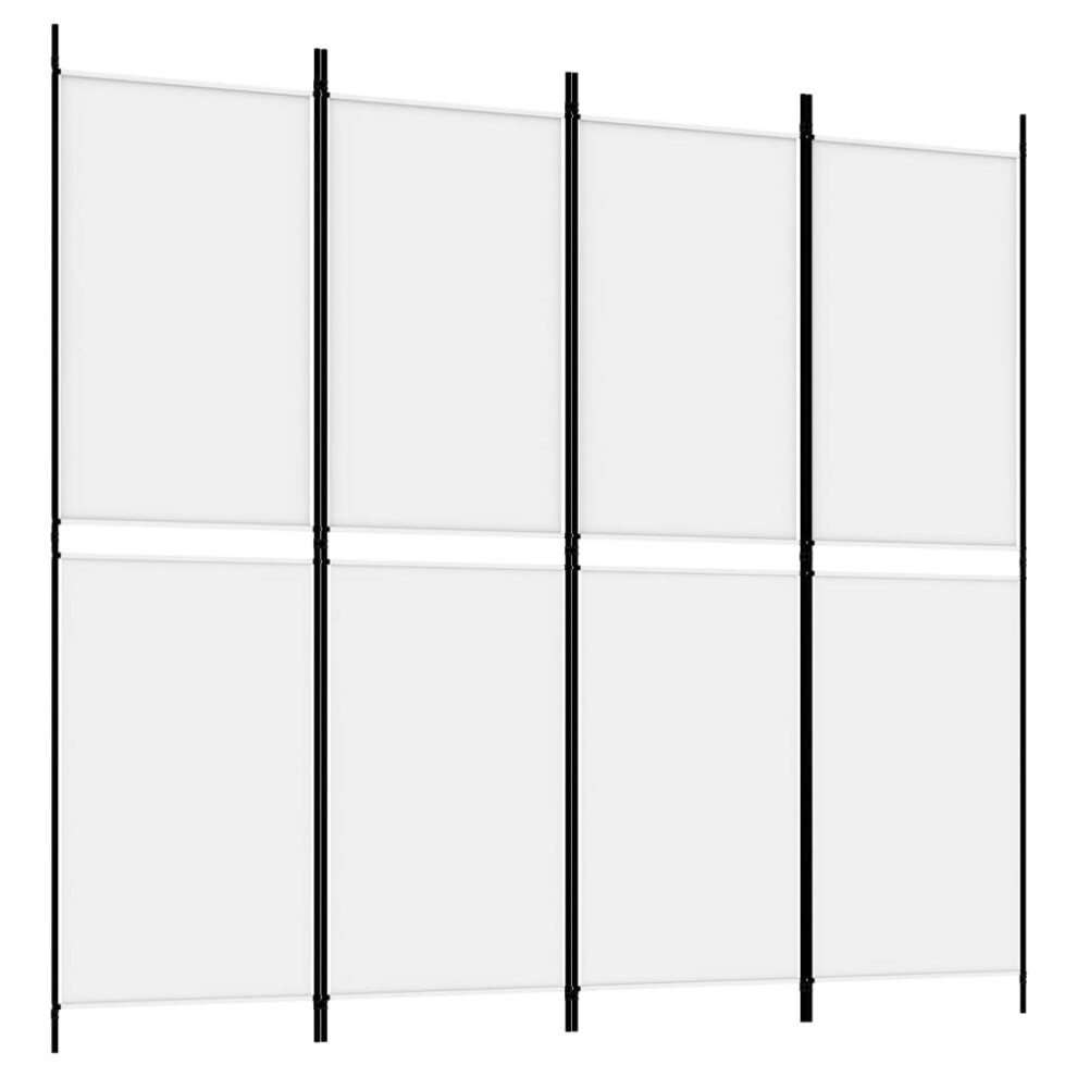 Vidaxl (, 200 X 180 Cm) Room Divider Privacy Screen Paravent Dressing Room Partition Fabric White