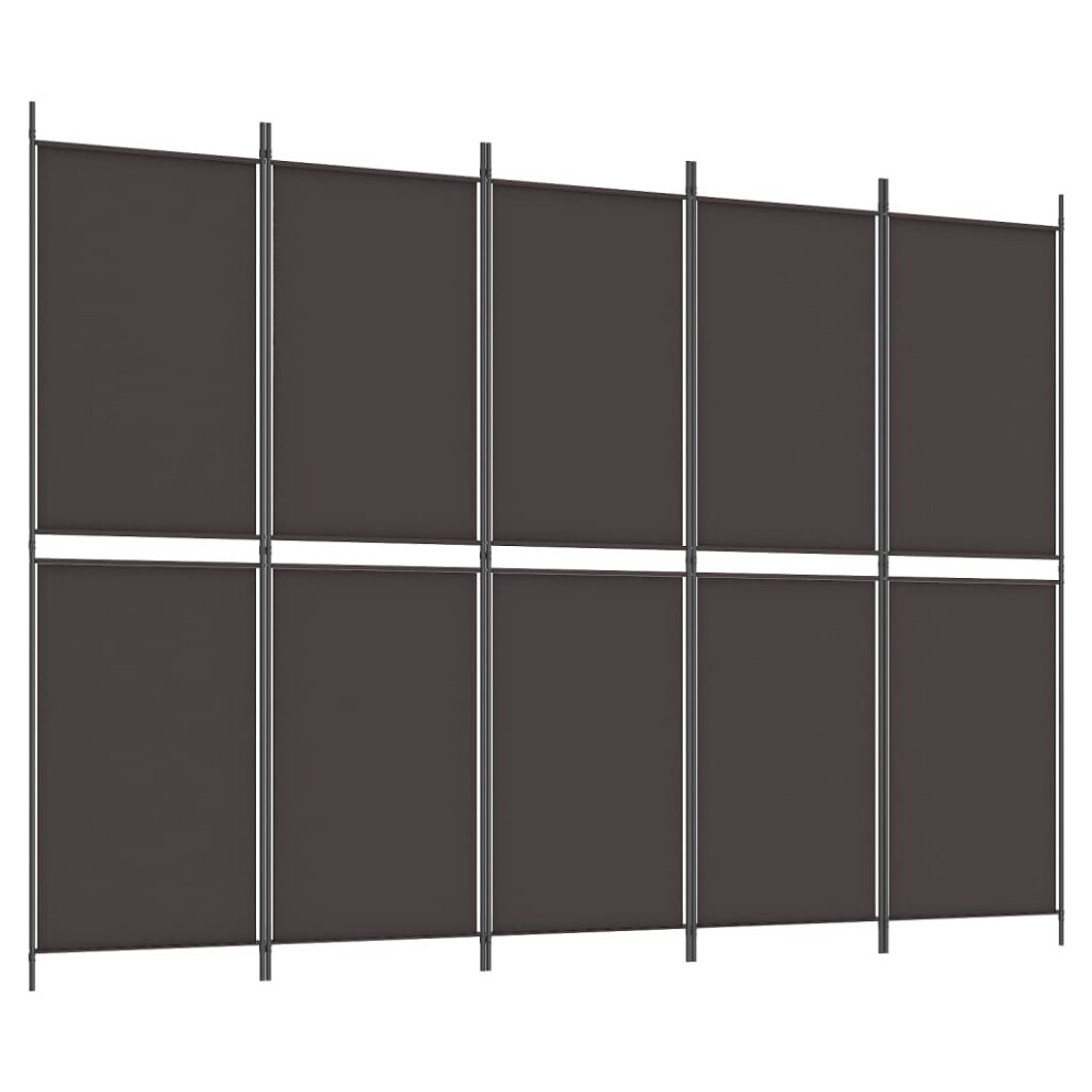 Vidaxl (Brown, 250 X 180 Cm) Room Divider Privacy Screen Paravent Dressing Room Partition Fabric
