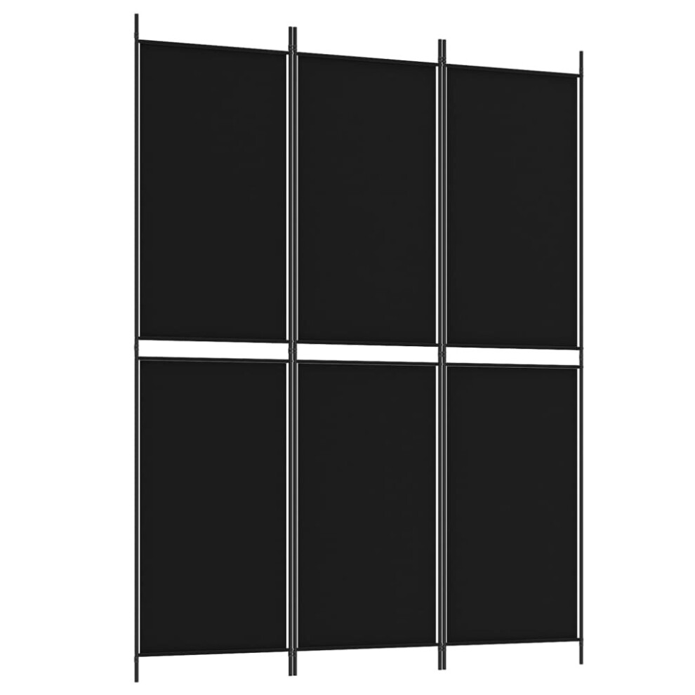 Vidaxl (, 150 X 200 Cm) Room Divider Privacy Screen Paravent Dressing Room Partition Fabric Black