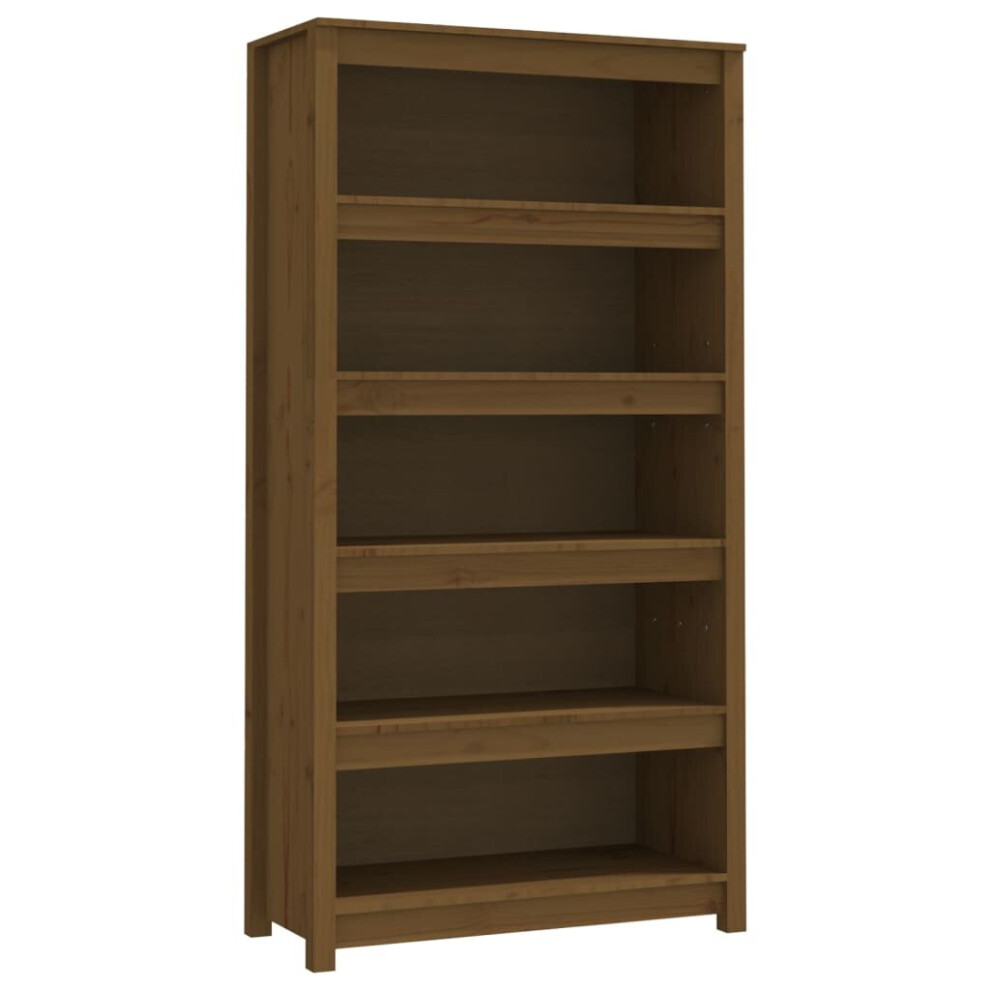 Vidaxl (Honey 80 X 35 X 154 Cm) Solid Wood Pine Book Cabinet Display Organiser Multi Colours/Sizes Brown