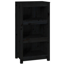 (Black, 50 x 35 x 97 cm) vidaXL Solid Wood Pine Book Cabinet Display Organiser Multi Colours/Sizes