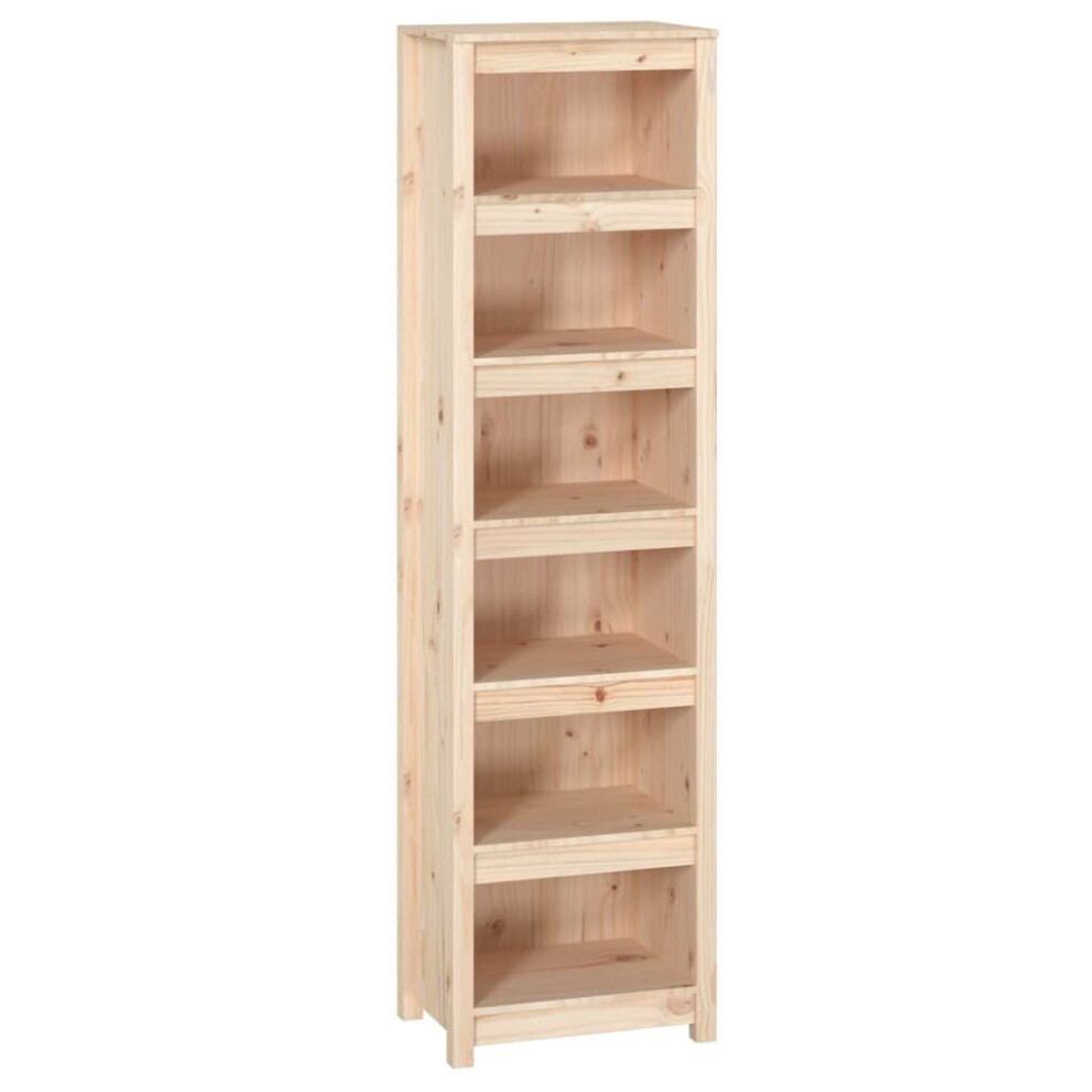 Vidaxl (, 50 X X 183 Cm) Solid Wood Pine Book Cabinet Display Organiser Multi Colours/Sizes Brown Size 35
