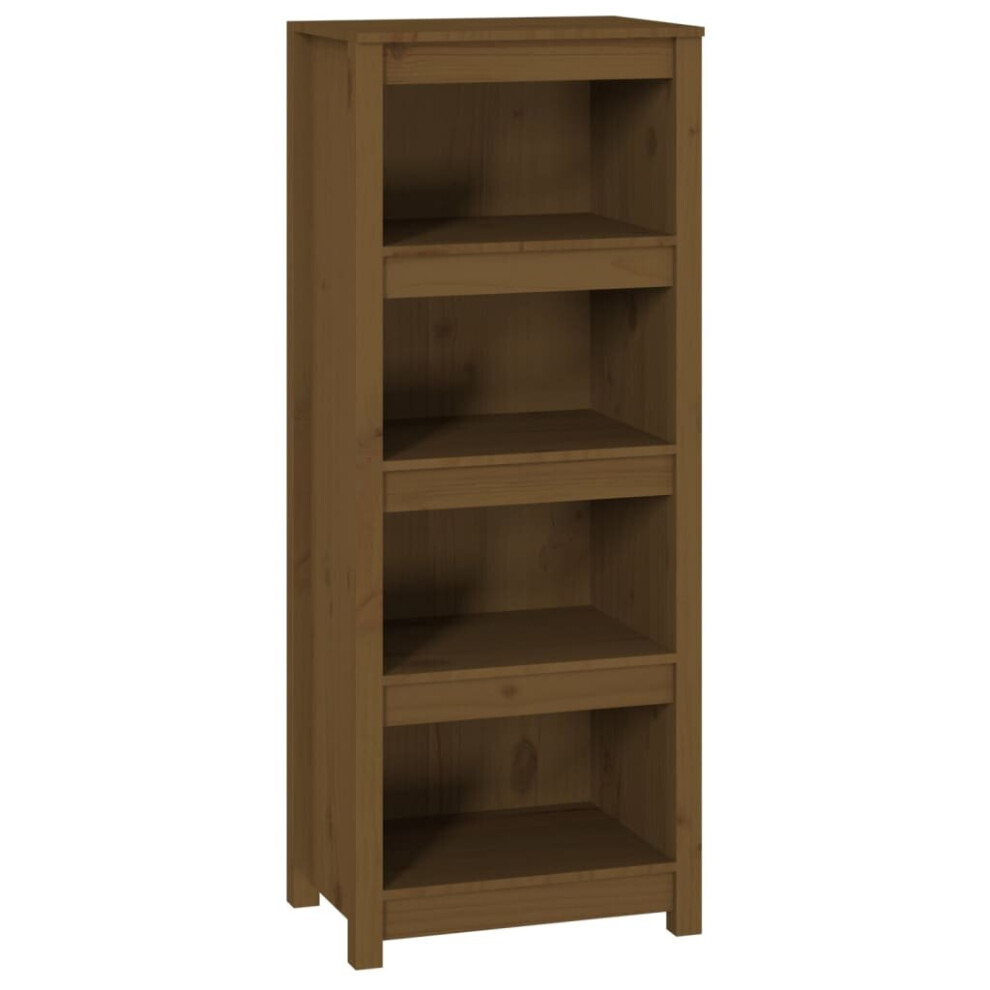 VidaXL Book Cabinet Honey Brown Solid Pine Wood 50x35x125.5cm - Image 2