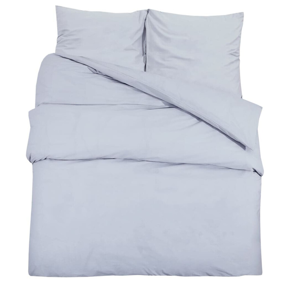 Vidaxl (Grey, 240 X 220 Cm + 60 X 70 Cm) 1/2X Duvet Cover Set Light-Weight Microfiber Multi Colours Multi Sizes