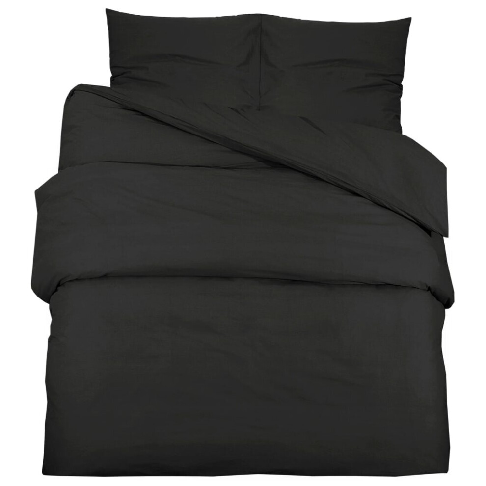 Vidaxl (Black, 260 X 240 Cm + 65 X 65 Cm) 1/2X Duvet Cover Set Light-Weight Microfiber Multi Colours Multi Sizes