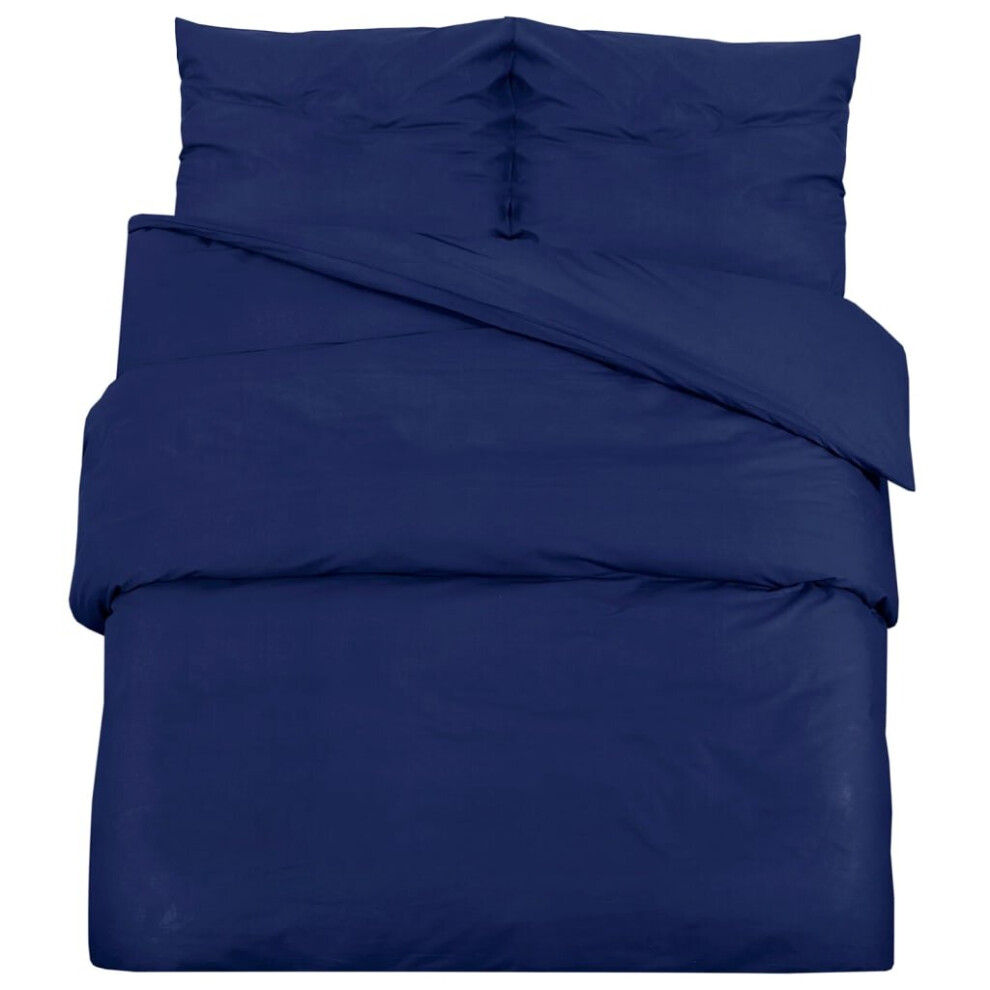 Vidaxl (Navy Blue, 260 X 220 Cm + 50 X 75 Cm) 1/2X Duvet Cover Set Light-Weight Microfiber Multi Colours Multi Sizes