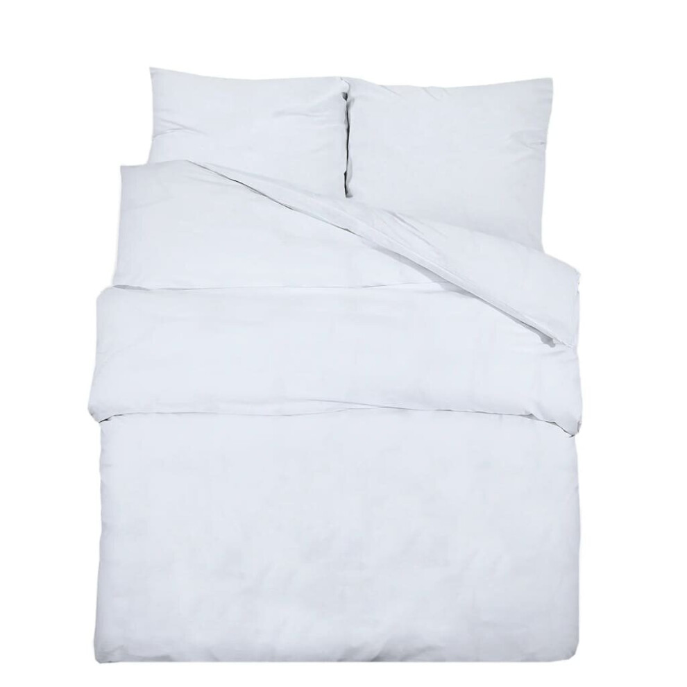Vidaxl (White, 135 X 200 Cm + 80 X 80 Cm) 1/2X Duvet Cover Set Light-Weight Microfiber Multi Colours Multi Sizes