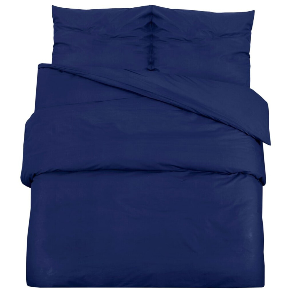 New Vidaxl (Navy 200 X 220 Cm + 80 X 80 Cm) 1/2X Duvet Cover Set Light-Weight Microfiber Multi Colours Multi Sizes Blue 136009