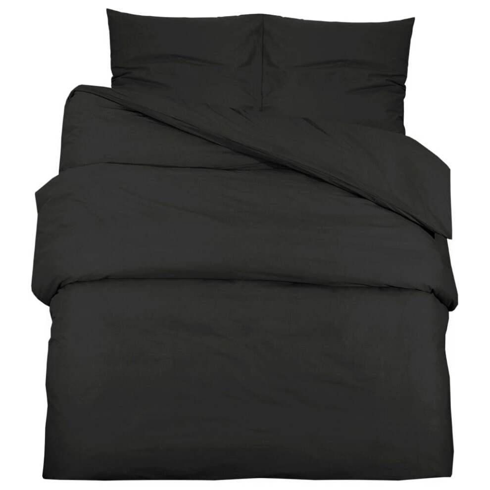 (Black, 240 x 220 cm + 60 x 70 cm) vidaXL 1/2x Duvet Cover Set Cotton Duvet Slipcover Sheet Multi Colours/Sizes