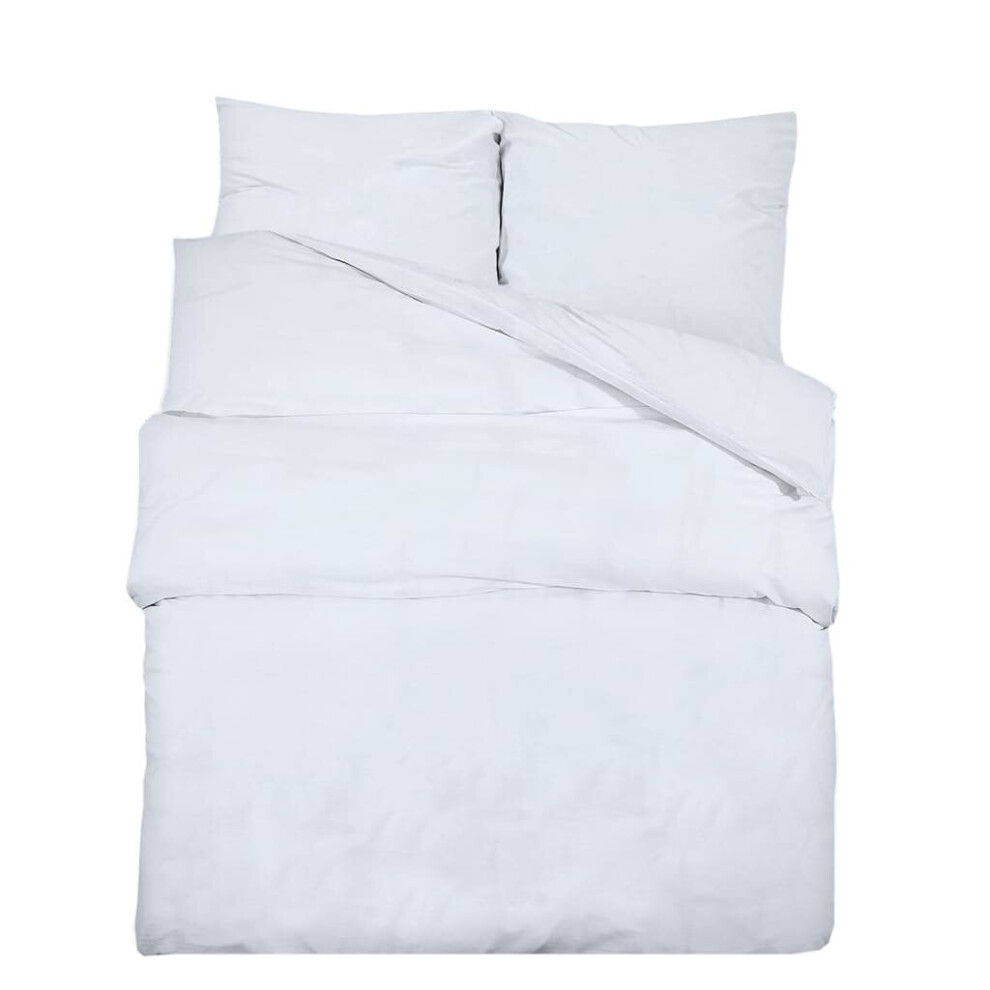 (White, 200 x 200 cm + 65 x 65 cm) vidaXL 1/2x Duvet Cover Set Cotton Duvet Slipcover Sheet Multi Colours/Sizes