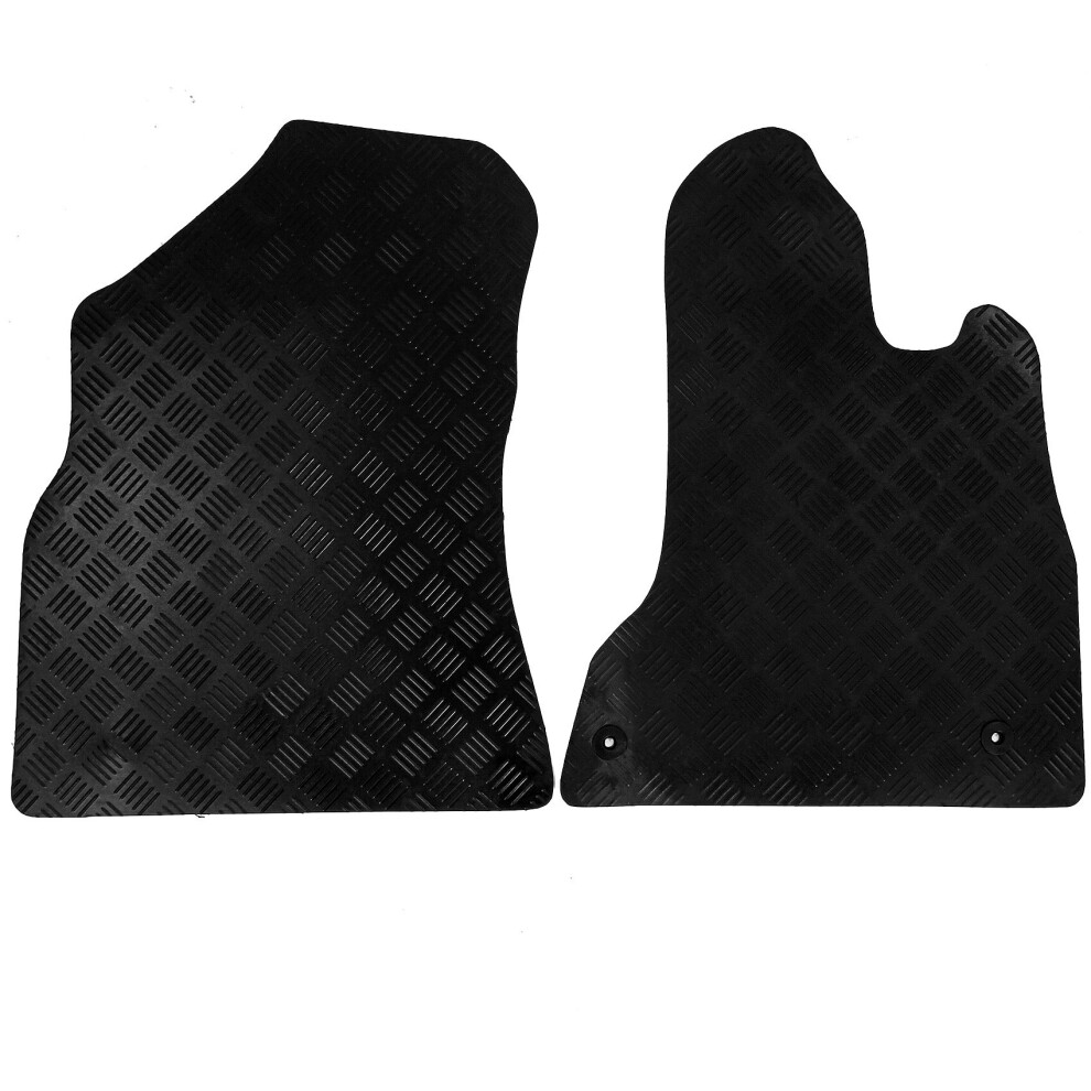 Citroen Berlingo 2008-2018 Rubber Van Car Mats Black 2pc Set Easimat